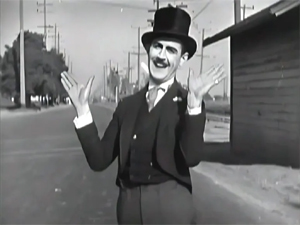 Charley Chase in a scene from the movie Limousine Love.