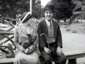 Charlie Chaplin in a scene from the movie By The Sea.