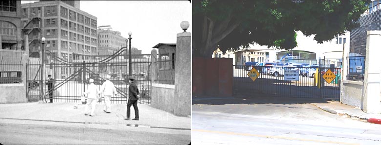 The Los Angeles morgue, filming location then and now from the Laurel and Hardy movie The Second 100 Years