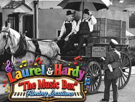 Laurel and Hardy filming locations from their movie The Music Box.