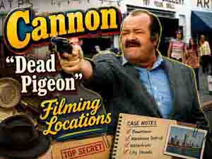 Title card from the episode Dead Pigeon from the TV series Cannon.