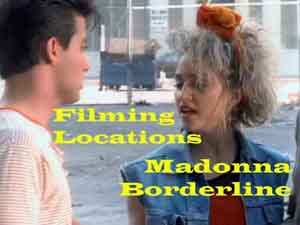 Title card from the filming locations video of the music video Borderline by Madonna.