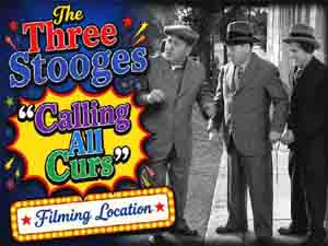 Title card from the movie Calling All Curs starring The Three Stooges.